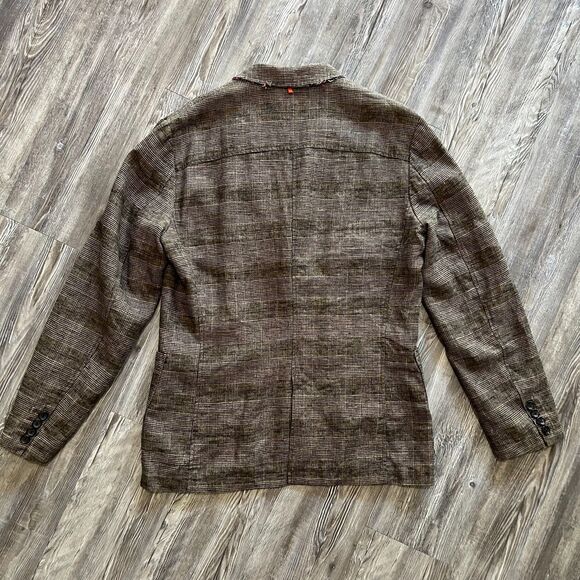 Hugo Boss Wool Glen Plaid Blazer 44R Handcrafted Ukraine Designer Sport Coat - Picture 3 of 11